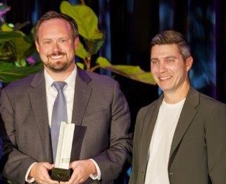 Matt Pepper & Patrick Flynn Receiving REME AMO Award Photo